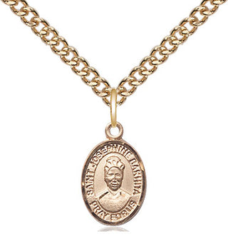 14kt Gold Filled Saint Josephine Bakhita Medal Religious and Catholic Jewelry Engraved Catholic Saint Jewelry