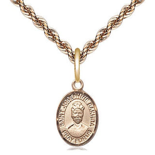 14kt Gold Filled Saint Josephine Bakhita Medal Religious and Catholic Jewelry Engraved Catholic Saint Jewelry
