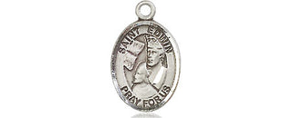 Pewter Saint Edwin Medal Engraved Catholic Saint Jewelry