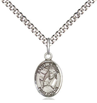 Pewter Saint Edwin Medal Religious and Catholic Jewelry Engraved Catholic Saint Jewelry