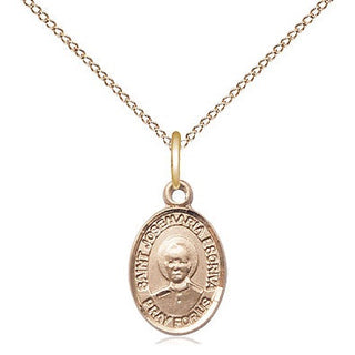 14kt Gold Saint Josemaria Escriva Medal Engraved Catholic Saint Jewelry