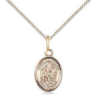 14kt Gold Saint Polycarp of Smyrna Medal Engraved Catholic Saint Jewelry