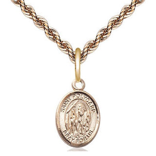 14kt Gold Saint Polycarp of Smyrna Medal Engraved Catholic Saint Jewelry