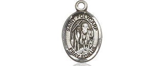 Pewter Saint Polycarp of Smyrna Medal Engraved Catholic Saint Jewelry