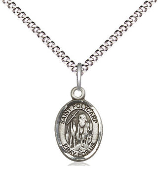 Pewter Saint Polycarp of Smyrna Medal Religious and Catholic Jewelry Engraved Catholic Saint Jewelry