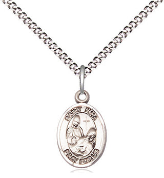 Pewter Saint Fina Medal Religious and Catholic Jewelry Engraved Catholic Saint Jewelry