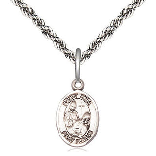 Sterling Silver Saint Fina Medal Religious and Catholic Jewelry Engraved Catholic Saint Jewelry