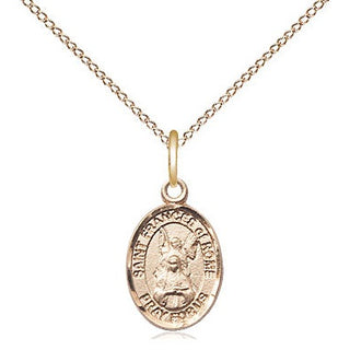 14kt Gold Filled Saint Frances of Rome Medal Religious and Catholic Jewelry Engraved Catholic Saint Jewelry
