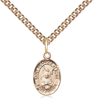 14kt Gold Filled Saint Frances of Rome Medal Religious and Catholic Jewelry Engraved Catholic Saint Jewelry