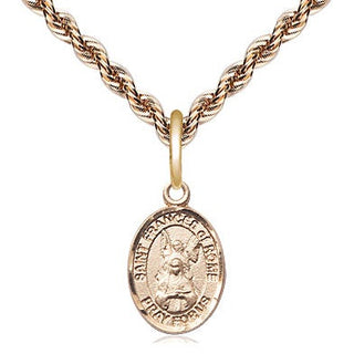 14kt Gold Filled Saint Frances of Rome Medal Religious and Catholic Jewelry Engraved Catholic Saint Jewelry
