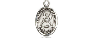 Pewter Saint Frances of Rome Medal Engraved Catholic Saint Jewelry