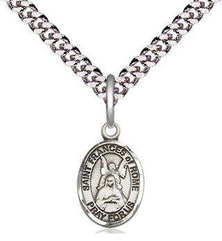 Pewter Saint Frances of Rome Medal Religious and Catholic Jewelry Engraved Catholic Saint Jewelry