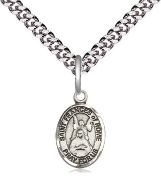 Pewter Saint Frances of Rome Medal Religious and Catholic Jewelry Engraved Catholic Saint Jewelry