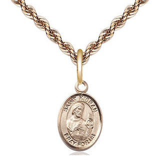 14kt Gold Filled Saint Kieran Medal Religious and Catholic Jewelry Engraved Catholic Saint Jewelry