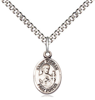 Pewter Saint Kieran Medal Religious and Catholic Jewelry Engraved Catholic Saint Jewelry