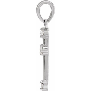 Platinum .07 CTW Natural Diamond Cross Pendant