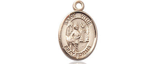 14kt Gold Filled Saint Vitus Medal Engraved Catholic Saint Jewelry