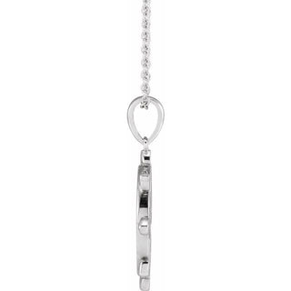 Platinum Dharmachakra Wheel 16-18" Necklace