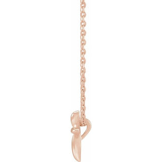 14K Rose 10x7.72 mm Cross 16-18" Necklace