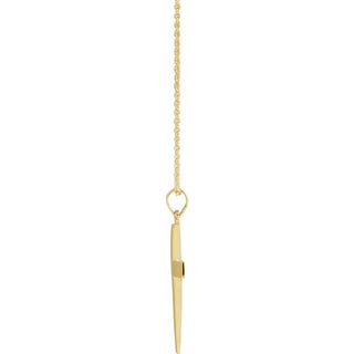 14K Yellow Cross 18" Necklace  
