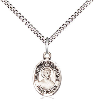 Pewter Saint John Berchmans Medal Religious and Catholic Jewelry Engraved Catholic Saint Jewelry
