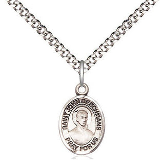 Sterling Silver Saint John Berchmans Medal Religious and Catholic Jewelry Engraved Catholic Saint Jewelry