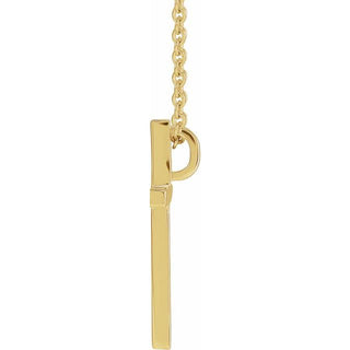14K Yellow 17.4x11.1 mm Cross 18" Necklace