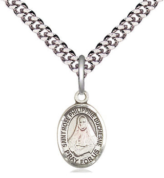 Pewter Saint Rose Philippine Medal Religious and Catholic Jewelry Engraved Catholic Saint Jewelry