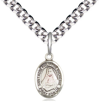 Pewter Saint Rose Philippine Medal Religious and Catholic Jewelry Engraved Catholic Saint Jewelry