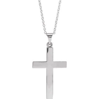 Platinum Cross 18" Necklace
