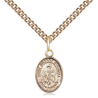 14kt Gold Filled Saint Juliana Medal Religious and Catholic Jewelry Engraved Catholic Saint Jewelry