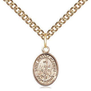 14kt Gold Filled Saint Juliana Medal Religious and Catholic Jewelry Engraved Catholic Saint Jewelry