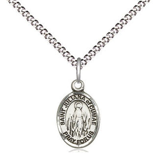 Pewter Saint Juliana Medal Religious and Catholic Jewelry Engraved Catholic Saint Jewelry