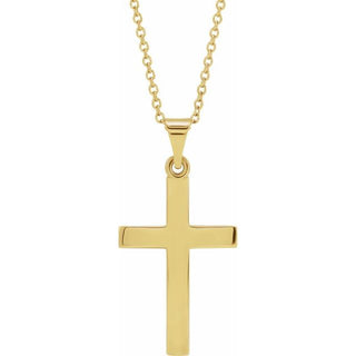 14K Yellow Cross 18" Necklace
