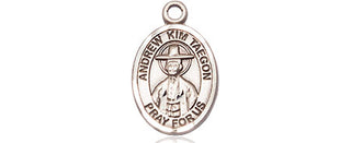 Pewter Saint Andrew Kim Taegon Medal Engraved Catholic Saint Jewelry