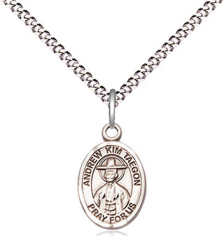 Pewter Saint Andrew Kim Taegon Medal Religious and Catholic Jewelry Engraved Catholic Saint Jewelry