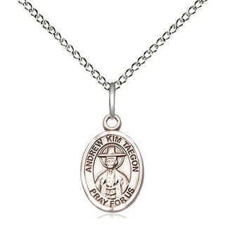Sterling Silver Saint Andrew Kim Taegon Medal Religious and Catholic Jewelry Engraved Catholic Saint Jewelry