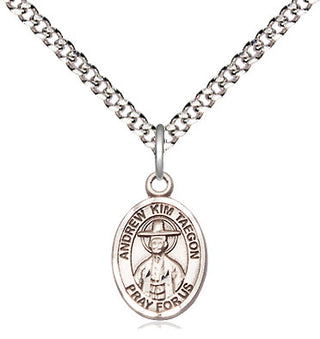 Sterling Silver Saint Andrew Kim Taegon Medal Religious and Catholic Jewelry Engraved Catholic Saint Jewelry