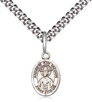 Sterling Silver Saint Andrew Kim Taegon Medal Religious and Catholic Jewelry Engraved Catholic Saint Jewelry