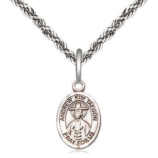 Sterling Silver Saint Andrew Kim Taegon Medal Religious and Catholic Jewelry Engraved Catholic Saint Jewelry