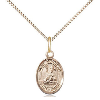 14kt Gold Filled Saint Honorius Medal Religious and Catholic Jewelry Engraved Catholic Saint Jewelry