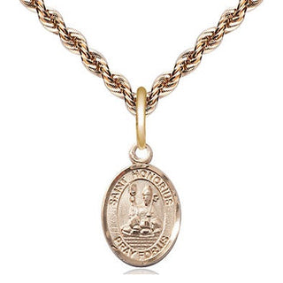 14kt Gold Filled Saint Honorius Medal Religious and Catholic Jewelry Engraved Catholic Saint Jewelry