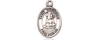 Sterling Silver Saint Honorius Medal Religious and Catholic Jewelry Engraved Catholic Saint Jewelry