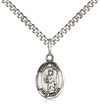 Sterling Silver Saint Uriel the Archangel Medal Religious and Catholic Jewelry Engraved Catholic Saint Jewelry