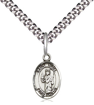 Sterling Silver Saint Uriel the Archangel Medal Religious and Catholic Jewelry Engraved Catholic Saint Jewelry