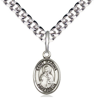 Pewter Saint Marina Medal Religious and Catholic Jewelry Engraved Catholic Saint Jewelry