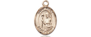 14kt Gold Filled Saint Regis Medal Engraved Catholic Saint Jewelry