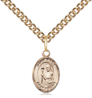 14kt Gold Filled Saint Regis Medal Religious and Catholic Jewelry Engraved Catholic Saint Jewelry