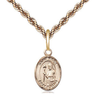 14kt Gold Filled Saint Regis Medal Religious and Catholic Jewelry Engraved Catholic Saint Jewelry