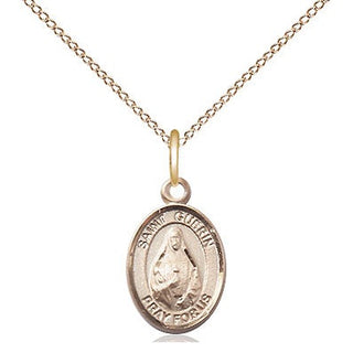 14kt Gold Filled Saint Theodora Medal Religious and Catholic Jewelry Engraved Catholic Saint Jewelry